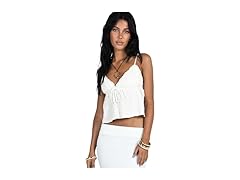 Princess Polly Kellan Crinkle V Neck Crop