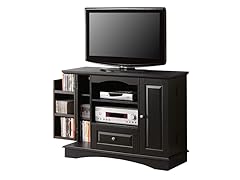 42" Black Wood Highboy TV Stand