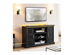 IDEALHOUSE 65" Farmhouse TV Stand, Black