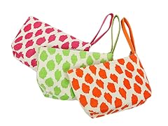 Brushstroke Dot Woven Paper Wristlet S/3