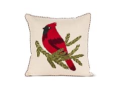 Square Cardinal on Branch Pillow