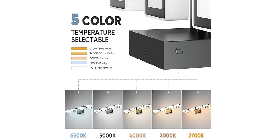 MYTH REALM LED Modern Bathroom Light Fixtures (Open Box)
