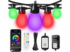 100ft Outdoor String Lights | RGBW | Remote