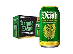 12PK Liquid Death Soda-Flavored Sparkling Water- Lime