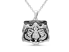 Black & White Diamond Tiger Necklace