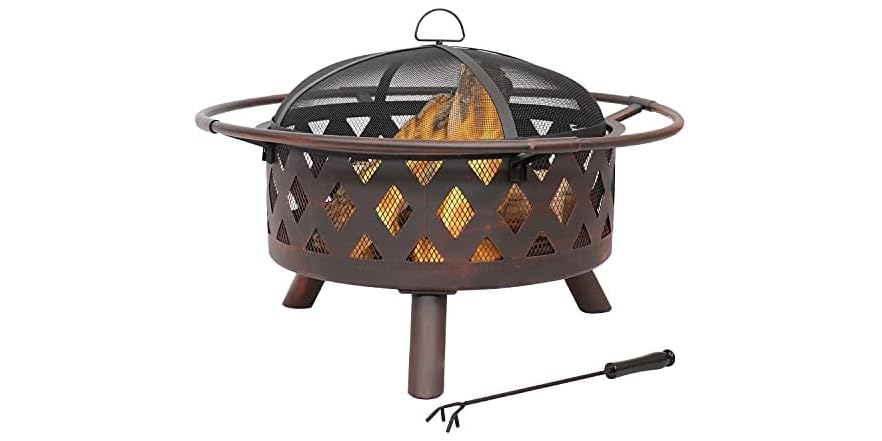 Sunnydaze Crossweave Outdoor Fire Pit
