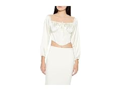 Forever 21 Women (L) Satin Corset Crop Top