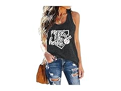 Women's Baseball Mom Tank T Shirt