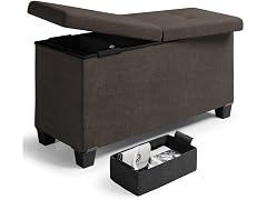 Nestl 30 Inch Storage Ottoman Bench