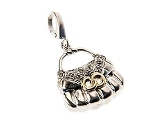14Kt Gold, SS, Diamond Hand Bag Charm