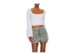 Forever 21 Women's (L) Cropped Bell-Sleeve Sweater