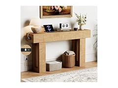 63" Long Console Table w/Outlets & USB Ports