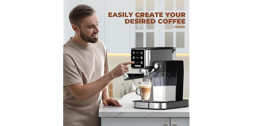 Open Coffee Machine Espresso Machine 20 BarSilver (Open Box)