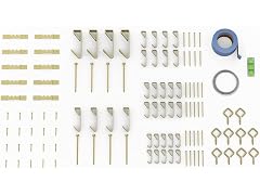 National Wall Hardware Kit, 61 pcs, Brass