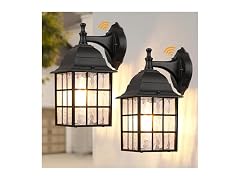 WIHTU Dusk to Dawn Outdoor Wall Lights 2Pack