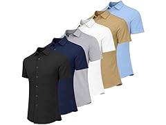 Mens S/S Knit Button Down Shirt