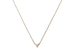 PAJURE 14k Gold Diamond Triplet Necklace