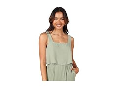 Petal & Pup  (XL) Eleanor Cropped Top Green