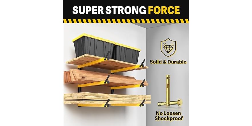 GREENER Lumber Storage Rack Folding w/ 3-Levels, 2 Ct