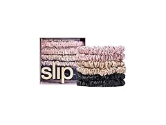 Set of 6 Pure Silk Skinny Scrunchies