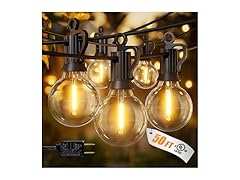Outdoor String Lights  50ft Connectable Patio Lights