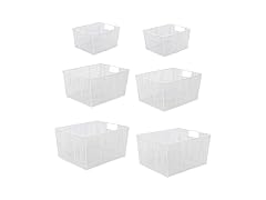 happimess Nesting Wire Metal Storage Baskets for Shelves Set of 6