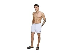 DKNY Men's Volley Swim Trunk White (L)