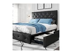 HOOMIC Queen Platform Storage Bed Frame