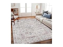 CHAMPLANT Purple/Red Flowers Rug 5'x7'