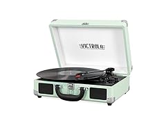 (NEW) Victrola Bluetooth Suitcase Record Player with 3-Speed Turntable