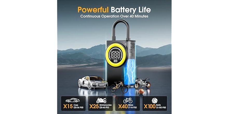FLYKID Tire Inflator Portable Air Compressor
