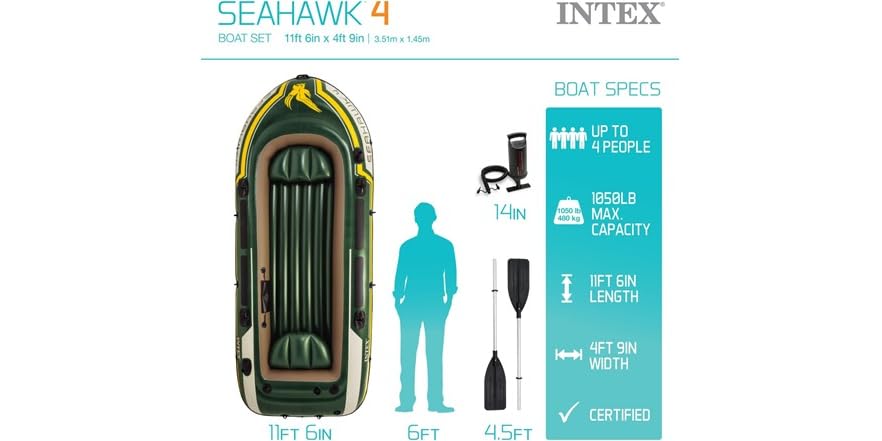 Intex Seahawk 4-Person Inflatable Boat