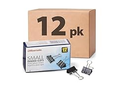 Officemate Small Binder Clips, Black, 12Boxes