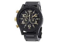 Nixon  Chronograph Matte Black/Gold Unisex Watch