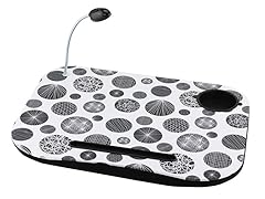 B&W Circles Laptop Cushion w/ Light & Cup Holder