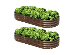 SnugNiture 6x3x1ft Raised Bed 2pc Brown