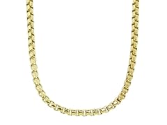 14k Gold Plated Sterling Silver Round Box Chain