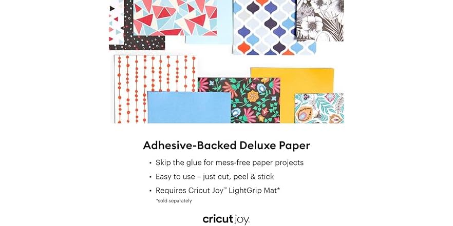 Cricut Joy Adhesive-Backed Deluxe Paper