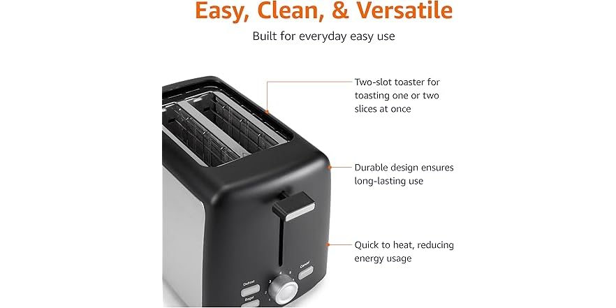 Amazon Basics 2 Slice Toaster