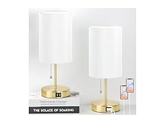 Lakumu 2 Sets Table Lamps with 2 USB