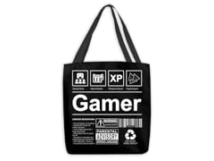 "I'm a Gamer Label" Large Tote Bag