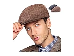 LADYBRO 2Pack Adjustable Newsboy Cap Ivy