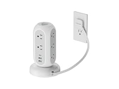 TESSAN 5ft Cord Power Tower (11 Outlets, 3 USB)