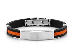 Bracelet w/ Orange Greek Key Accent