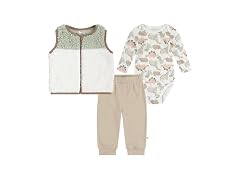 Huggies Long Sleeve Waffle Knit Bodysuit, Vest Set