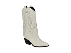 Women's Guess White Western Boot (8)