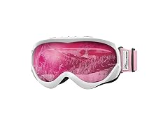 OutdoorMaster Kids Ski Goggles White-Pink