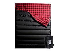 Red/Black Flannel Queen Size Sleeping Bag