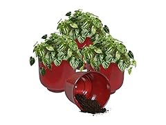 Sunnydaze Vivian 11" Metal Outdoor Plant Pot Set- Set of 4