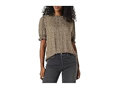 Amazon Essentials Womens Puff Sleeve Smock Shirt (L)